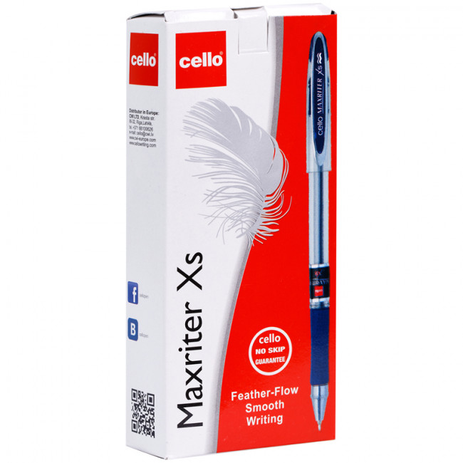 Ручка шариковая Cello "Maxriter XS" синяя, 0,7мм, грип, штрих-код (1398) (12) Ручка шариковая Cello "Maxriter XS" синяя, 0,7мм, грип, штрих-код (1398) (12)