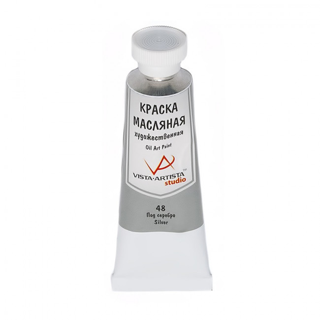Краска масляная 45мл металлик, 48 Серебро, Studio VISTA-ARTISTA/ VAMP-45 48