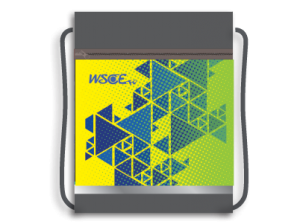 Сумка для сменной обуви с карманом на молнии и светоотражающей полосой АБСТРАКЦИЯ