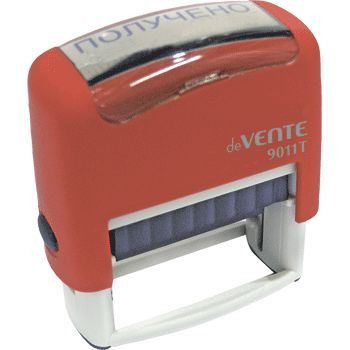 Штамп автоматический стандартный "deVENTE" 9011T, готовый к работе №18 "ПОЛУЧЕНО" 38x14 мм, в блистере