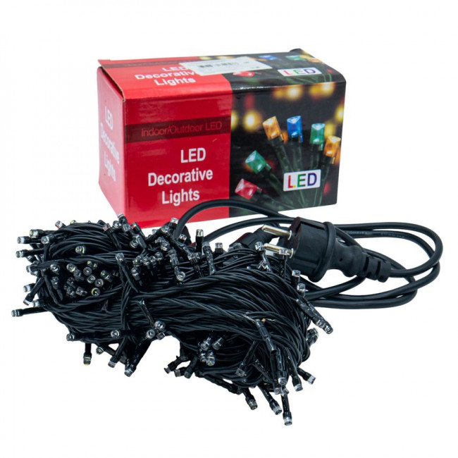 Электрическая гирлянда 200 лампочек, 20м, светодиодная, многоцветная с мерцанием, Микрос/ч56431 Электрическая гирлянда 200 лампочек, 20м, светодиодная, многоцветная с мерцанием, Микрос/ч56431