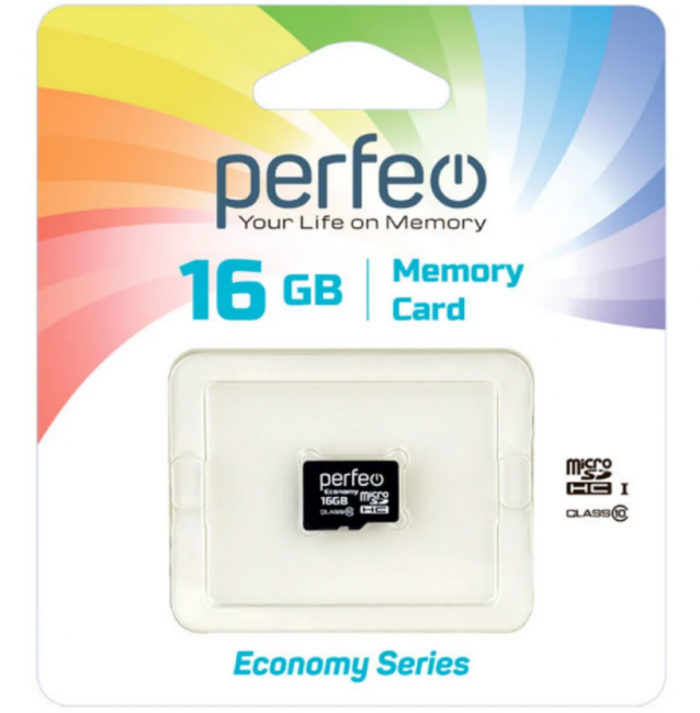 Флеш накопитель (память) MicroSD 16Gb "Economy series", Class 10, Perfeo/PF16GMCSH10ES Флеш накопитель (память) MicroSD 16Gb "Economy series", Class 10, Perfeo/PF16GMCSH10ES
