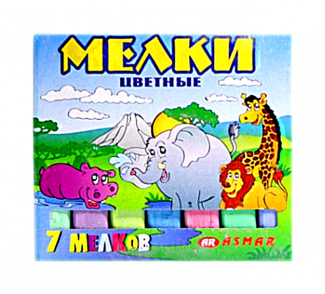 Мелки цветные 7цв, предназначены для рисования по любой поверхности, Asmar/AR-9703-7 (60) Мелки цветные 7цв, предназначены для рисования по любой поверхности, Asmar/AR-9703-7 (60)