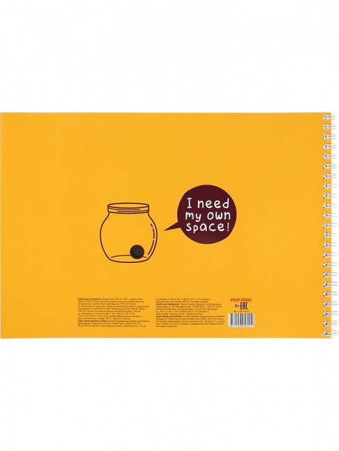 Альбом для рисования А4 48л "Будни кота", на гребне, Prof-Press/48-5610 (20)