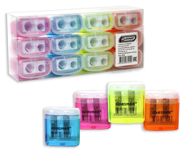 ТОЧИЛКА ДВОЙНАЯ С КОНТЕЙНЕРОМ, ПЛАСТИКОВАЯ. NEW AR-928 "ASMAR" (12)