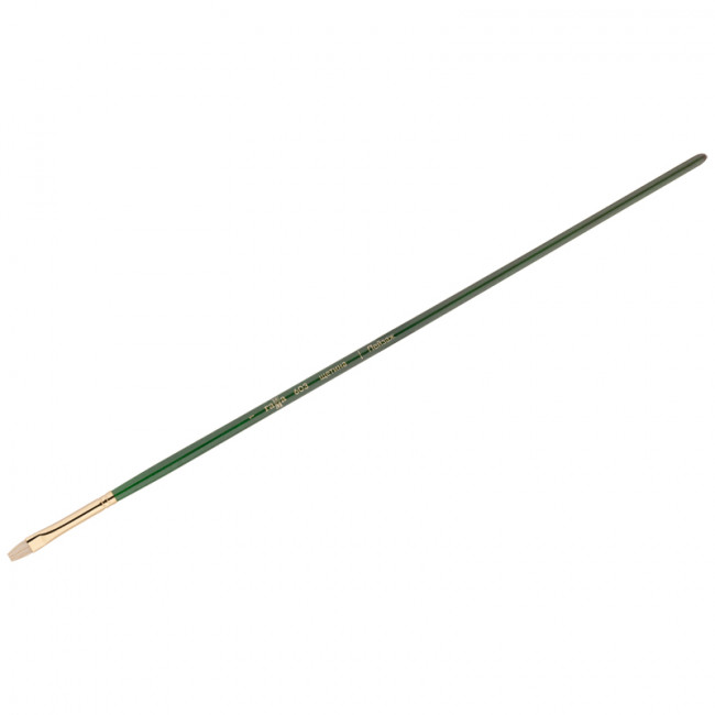 Кисть художественная щетина Гамма "Пейзаж", плоская, укороченный ворс №1, длинная ручка