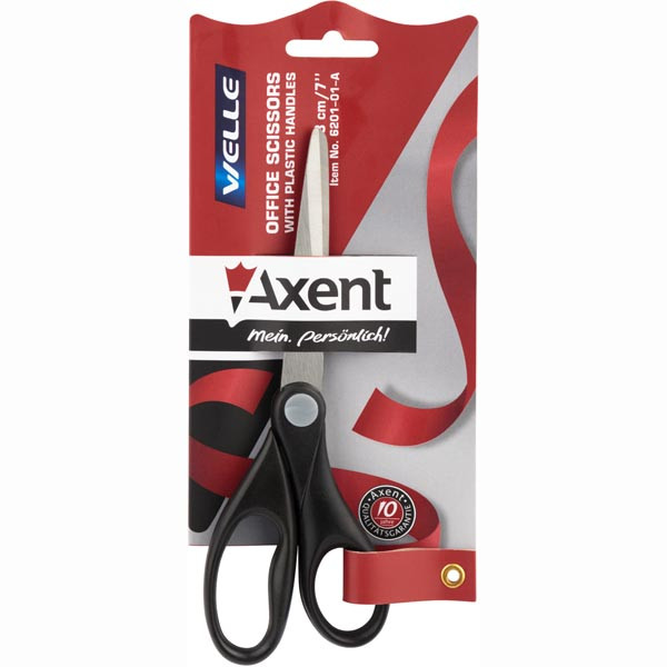 Ножницы Welle, 18 см, черные Axent (10)