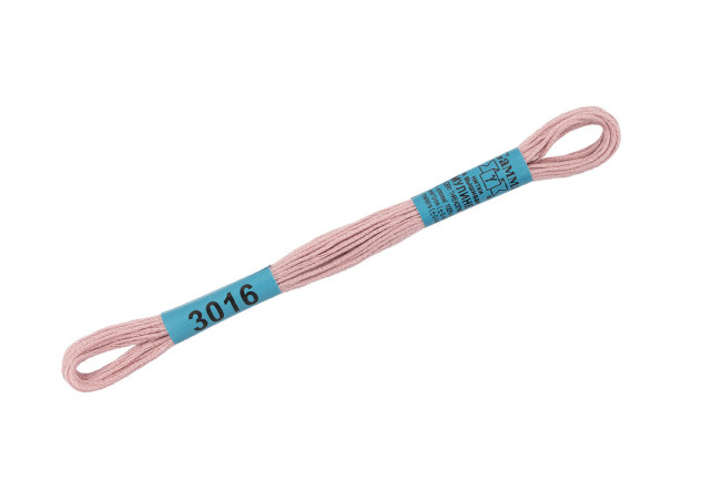 Нитки для вышивания "Gamma"    мулине  ( 0820-3070 )  100% хлопок     8 м №3016 розово-сиреневый