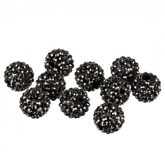 Бусина 18мм пластик, №12 т.серебро, 10шт, Zlatka/BWR-18 №12