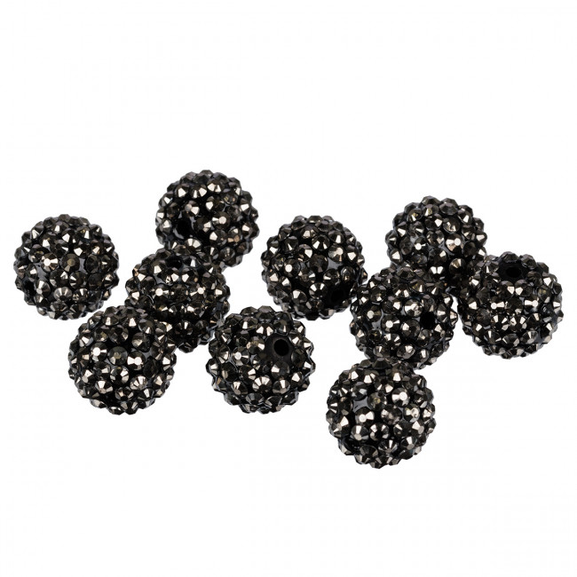 Бусина 18мм пластик, №12 т.серебро, 10шт, Zlatka/BWR-18 №12