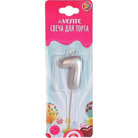 Свеча-цифра для торта "deVENTE. Воздушный шарик" 7, размер свечки 4,2x3,0x1,4 см, цвет серебристый, в пластиковой коробке с подвесом Свеча-цифра для торта "deVENTE. Воздушный шарик" 7, размер свечки 4,2x3,0x1,4 см, цвет серебристый, в пластиковой коробке с подвесом