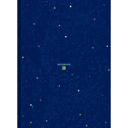 Бизнес-блокнот А4 80л клетка "Blue pixel" переплёт твёрдый, матовая ламинация. BG (14) Бизнес-блокнот А4 80л клетка "Blue pixel" переплёт твёрдый, матовая ламинация. BG (14)