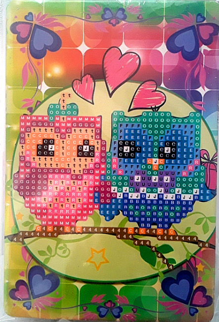 Совята на ветке. Алмазная мозаика: для детей; размер 10*15 см. МС-5413- JE 25171