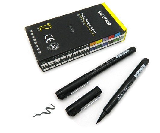 Линер Superior CC-10 Кисть L черный 1.0 мм MS-806B (12)