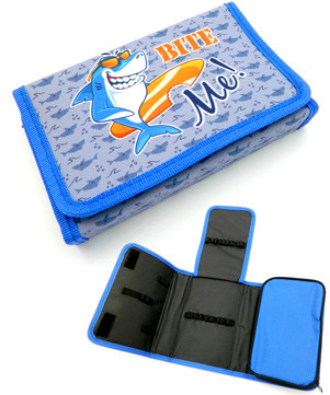 Пенал  раскладной BW-233  "Акула" 1 отделение, дополнительная створка и карман на молнии (2/12/144)