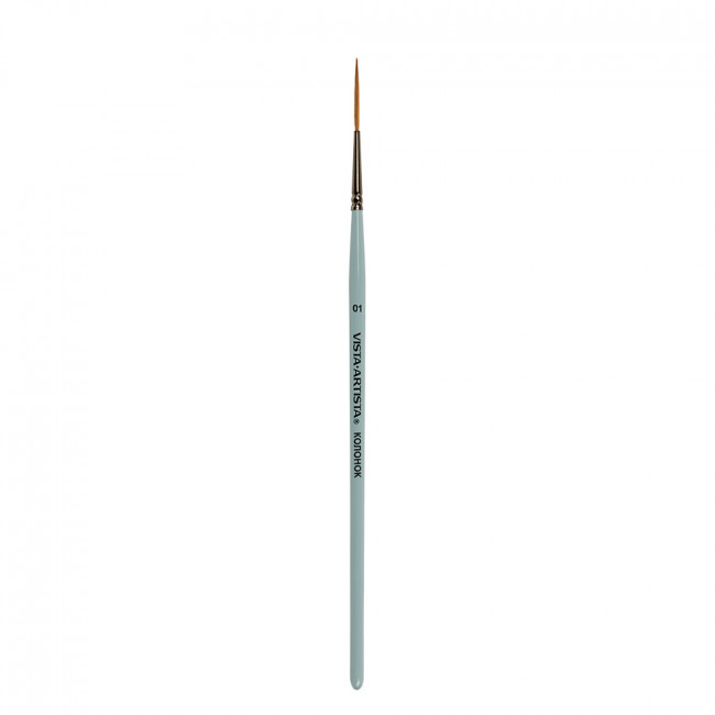 Кисть колонок круглая,(имитация щетины) лайнер короткая ручка №01 VISTA-ARTISTA