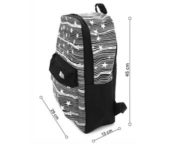 Рюкзак BE-253 черно-белый 45см 1 отд., 3 карм., спинка с порол. (1/50) Рюкзак BE-253 черно-белый 45см 1 отд., 3 карм., спинка с порол. (1/50)