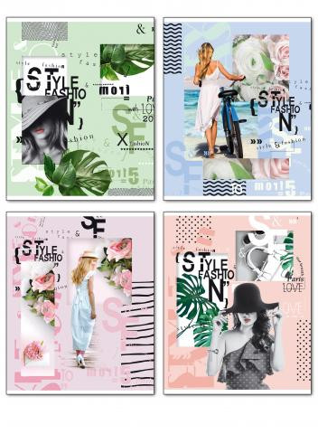 Тетрадь общая А5 скоба 48л. клетка "Найди свой стиль" (ассорти) BG (8/56)