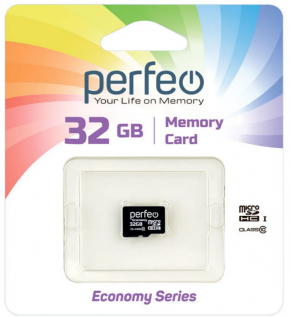 Флеш накопитель (память) MicroSD 32Gb "Economy series", Class 10, Perfeo/PF32GMCSH10ES Флеш накопитель (память) MicroSD 32Gb "Economy series", Class 10, Perfeo/PF32GMCSH10ES
