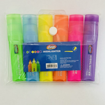 Набор текстовыделителей 6 цв. Civors , цвета ассорти (10/160)