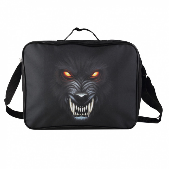 Папка 26*34*6см с ручками, на молнии сверху, тканевая, Dangerous Wolf КОКОС/215097 (12)