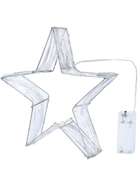 Светящаяся фигура 25см "Белая звезда", MILAND/Т-5544