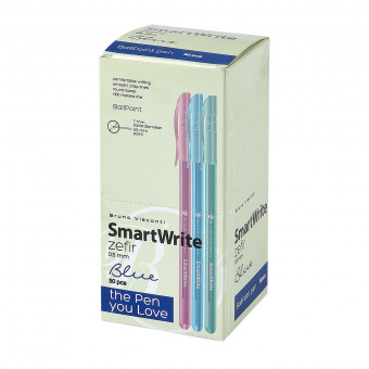 Ручка шариковая 0.5мм синяя "SmartWrite Zefir", 3 цвета корпуса, BV/20-0328/03 (50) Ручка шариковая 0.5мм синяя "SmartWrite Zefir", 3 цвета корпуса, BV/20-0328/03 (50)