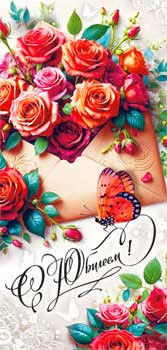 Конверт для денег "С Юбилеем!", 90-1699 (10) Конверт для денег "С Юбилеем!", 90-1699 (10)