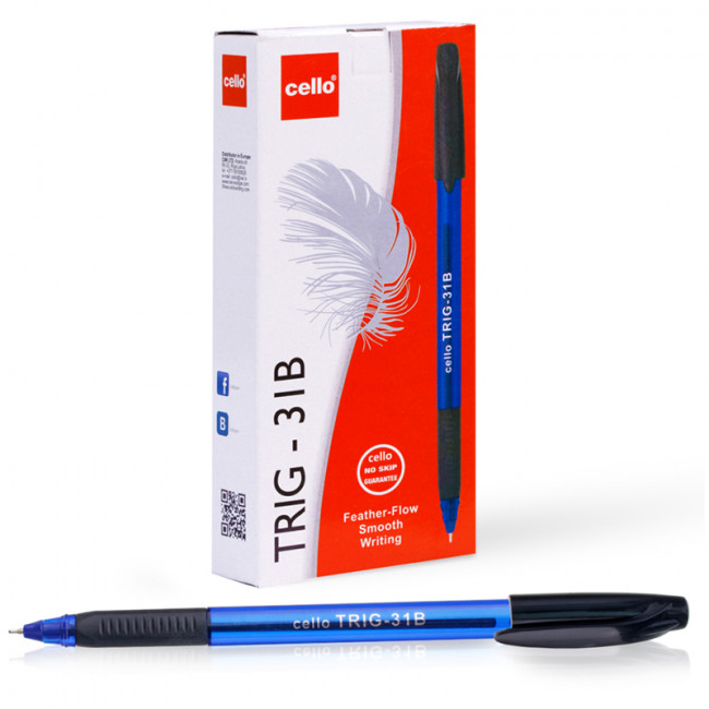 Ручка шариковая Cello "Tri-Grip blue barrel" синяя, 0,7мм, грип, штрих-код 31В (12) Ручка шариковая Cello "Tri-Grip blue barrel" синяя, 0,7мм, грип, штрих-код 31В (12)
