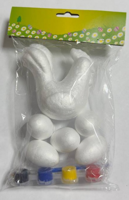 Набор для раскрашивания пасхальный Магистр, пенопласт, с акриловыми красками, 6 предметов, MAGP-CX25-281