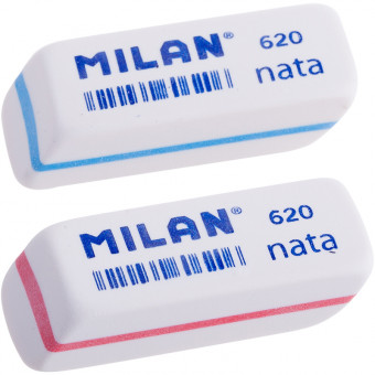 Ластик 56*19*12мм "Nata 620", cкошенный, пластик, Milan (20)