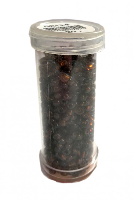 Бисер в тубе 08/0 (0001-0021А) 20 г №0013 , GR коричневый, Zlatka