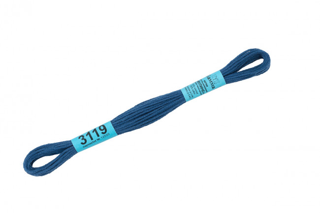 Нитки для вышивания "Gamma"    мулине  ( 3071-3172 )  100% хлопок     8 м №3119 синий
