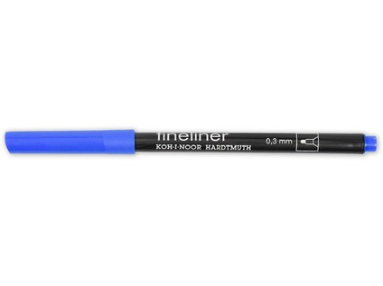 Линер 0,3мм "Fineliner", королевский синий, Koh-I-Noor/7770211401KS (12)