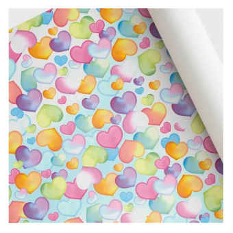 Бумага подарочная 100см х 68,5см, "Нежность" (50)