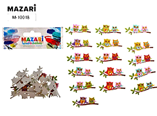 Пуговицы декоративные SOVA, ассорти 18 дизайнов, Mazari (24)