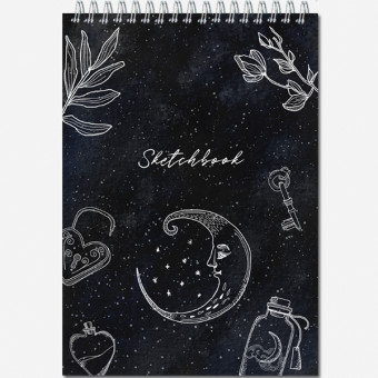 Блокнот-скетчбук А5 20л SKETCHBOOK BLACK гребень, Полином/2937 (40) Блокнот-скетчбук А5 20л SKETCHBOOK BLACK гребень, Полином/2937 (40)