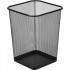Корзина 20л для мусора металлическая. Квадратная, цвет-черный, WENZER OFFiCE /5007