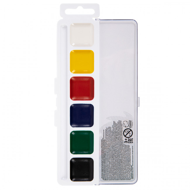 Краска акварель 6 цв. медовая, без кисти, Учись Лео/LNW-0106 (12) Краска акварель 6 цв. медовая, без кисти, Учись Лео/LNW-0106 (12)