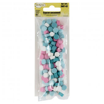 Сургуч 50г восковой, белый-розовый-голубой, Mr.Painter/SWT-02 06