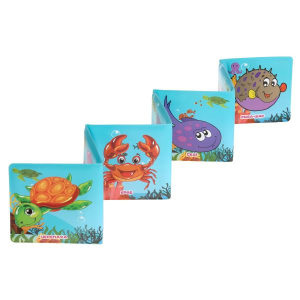 Книжка-раскладушка с пищалкой для ванны «Русалочка и её друзья». Формат: 8х8см 14 стр, Умка Книжка-раскладушка с пищалкой для ванны «Русалочка и её друзья». Формат: 8х8см 14 стр, Умка