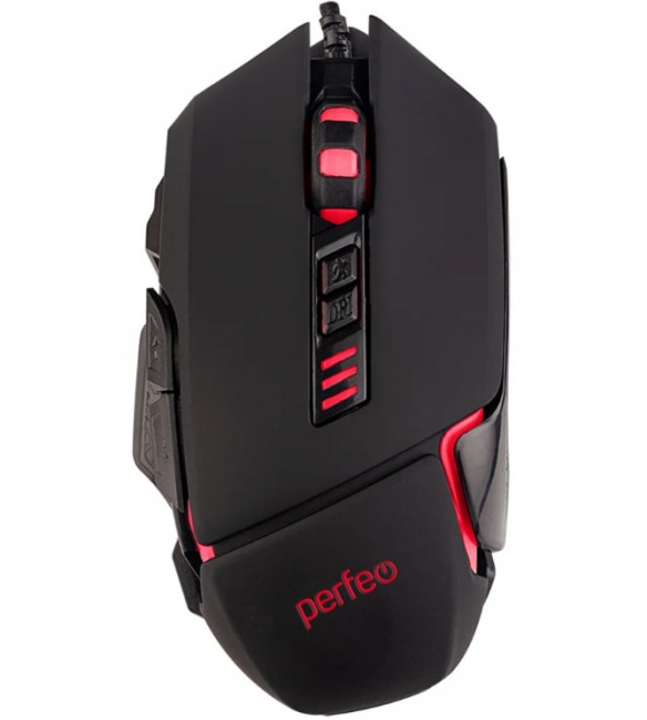 Мышь оптич. "ACTIVE", 7 кн, USB, чёрн, GAME DESIGN, 4 цв. подсветка, 1000-1600-3200-6400 DPI, Perfeo Мышь оптич. "ACTIVE", 7 кн, USB, чёрн, GAME DESIGN, 4 цв. подсветка, 1000-1600-3200-6400 DPI, Perfeo