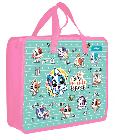 Папка для творчества А4 с ткан. ручками DB-7893 "Веселые котики" пластиковая, молния сверху, с рисунком (1/70/140) Папка для творчества А4 с ткан. ручками DB-7893 "Веселые котики" пластиковая, молния сверху, с рисунком (1/70/140)