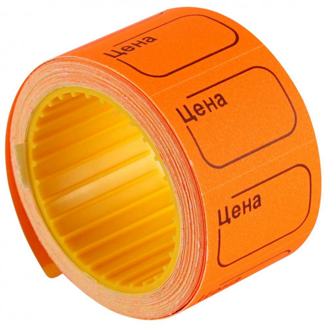 Ценник самоклеющийся 30*20мм, 150 шт., оранжевый WENZER OFFICE (7/70)
