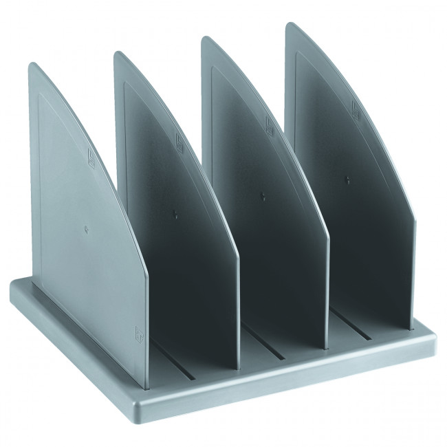 Подставка для журналов и бумаг, сборная, 3 отделения, серая, СТАММ/ПБ-30439 (3)