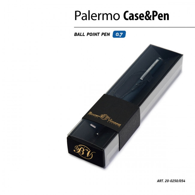 Ручка автоматическая 0,7мм синяя «Palermo», в футляре, сине-чёрный корпус, BV/20-0250/054 Ручка автоматическая 0,7мм синяя «Palermo», в футляре, сине-чёрный корпус, BV/20-0250/054