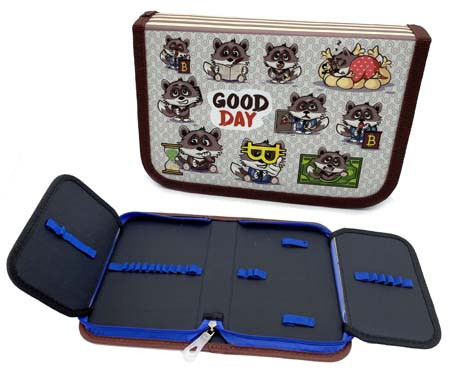 Пенал 1 отд. CE-257 "Енотики" с 2-мя створками, текстиль 21*14*4см (1/1/100) Пенал 1 отд. CE-257 "Енотики" с 2-мя створками, текстиль 21*14*4см (1/1/100)