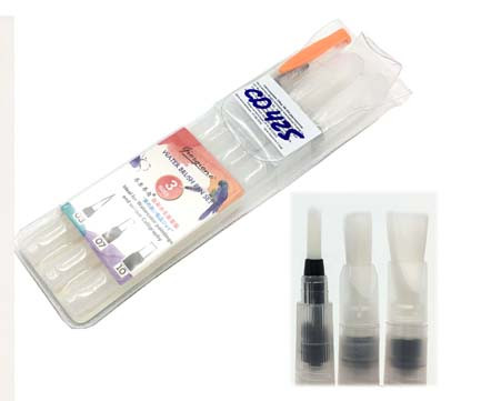 Кисти набор 3 шт. Синтетика CD-425/QR-8 Круглые (№3) и плоские (№7,10) с резервуаром для воды №G-003WB (2/12/288) Кисти набор 3 шт. Синтетика CD-425/QR-8 Круглые (№3) и плоские (№7,10) с резервуаром для воды №G-003WB (2/12/288)