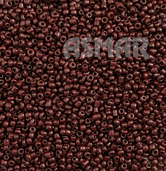 Бисер "ASMAR" размер №12, вес: 450 г, коричневый глянцевый, непрозрачный