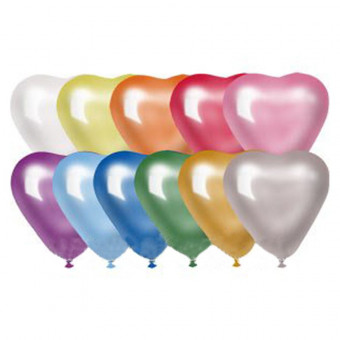 Шар12'' Сердце Металлик ассорти, 50 шт, БК Микрос/Ч06637